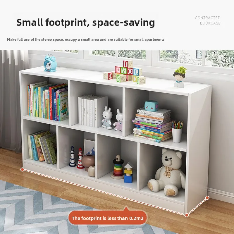

Bookcase Household Bookshelf Shelf Kindergarten School Bag Cabinet Living Room Grid Cabinet Storage Cabinet Large Capacity