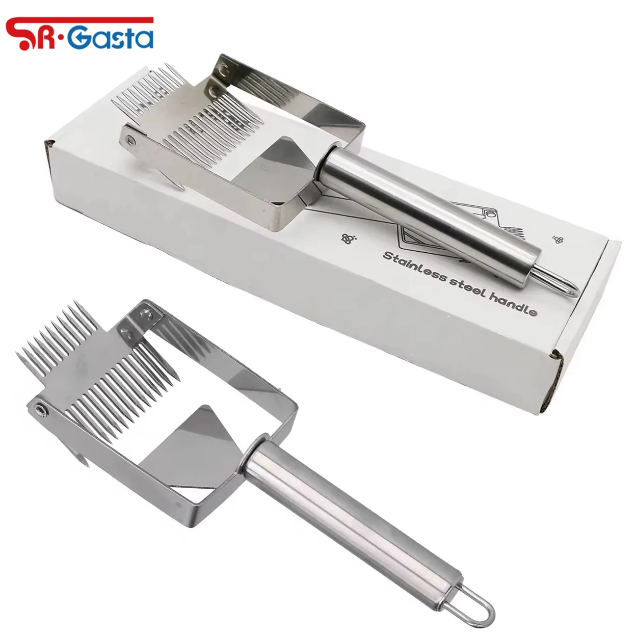 2Pcs Beekeeping Knife Stainless Steel Honey Honeycomb Scraper Shovel Honey Fork Honey Comb Double Needle Bee Scraper