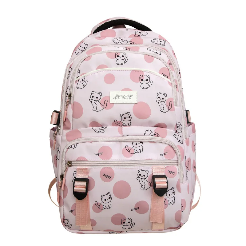 Student Backpack Trendy New Large Capacity Lightweight Oxford Durable Sweet Girl Cute Zipper Schoolbag Casual Fashion All-match