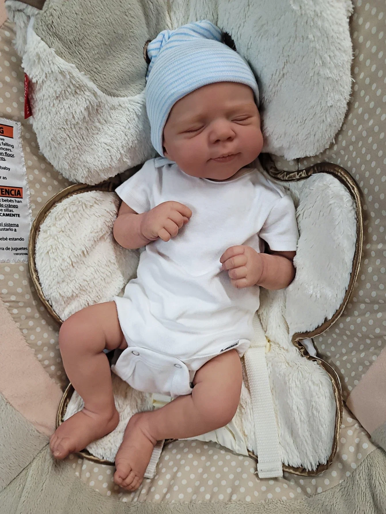 Risbecko Muñeca Reborn de 19 pulgadas, ya pintada, terminada, hecha a mano, bebé Preemie, recién nacido, juguete para niños, regalo, muñecas para niñas