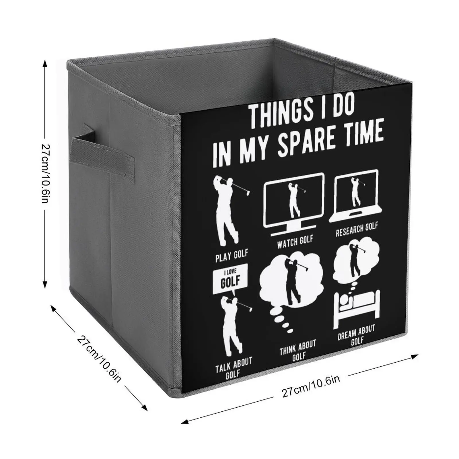 Storage Bins Things I Do In My Spare Time GOLF Multifunctional Creative Folding Storage Box Lifting Hand Can Be Folded Staying B