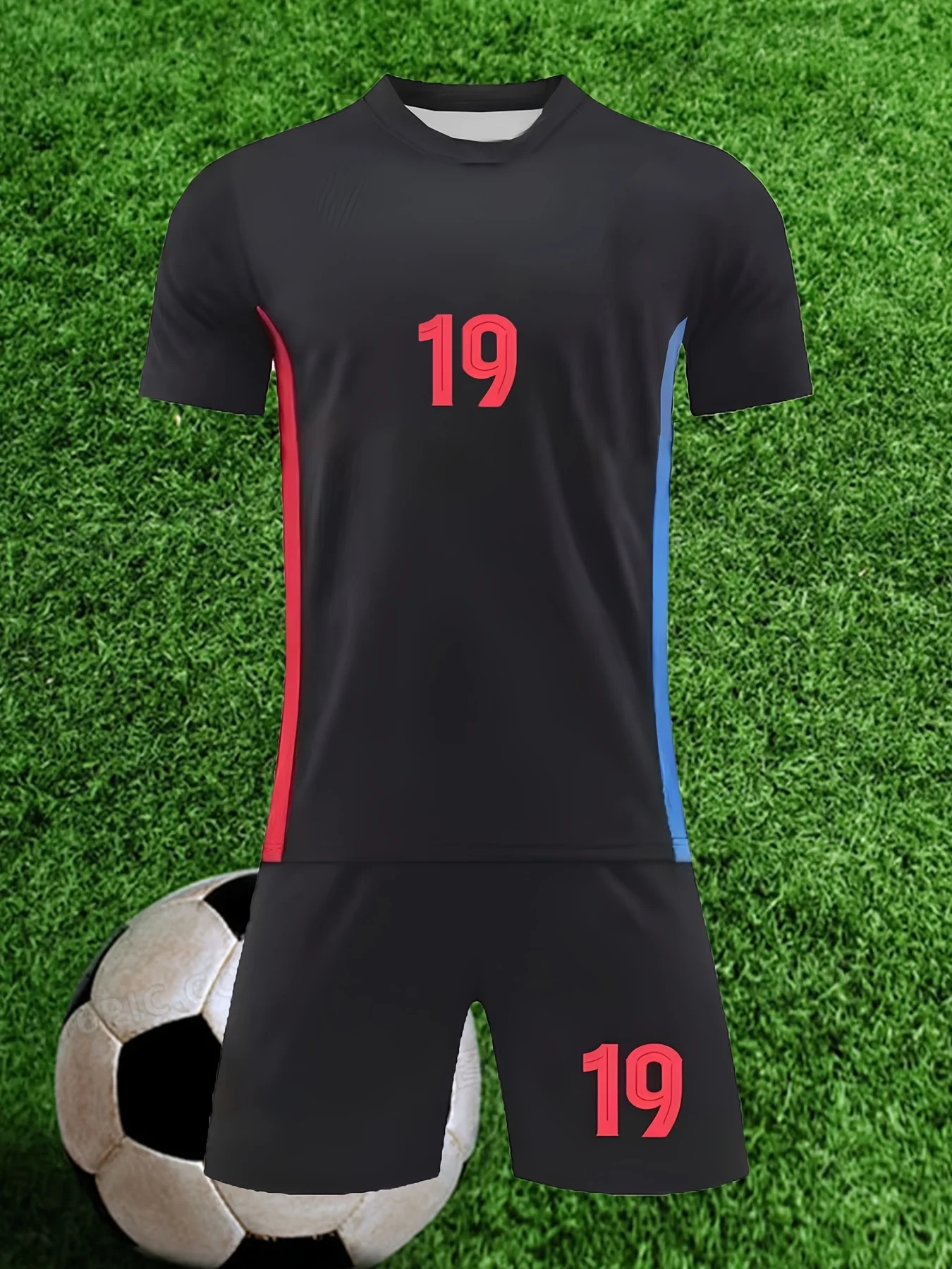 

Summer Men Casual Fashion Hot Selling Men Sports Suit Men Casual Quick Drying Breathable Suit Size 19 Men Football Sport T-shirt