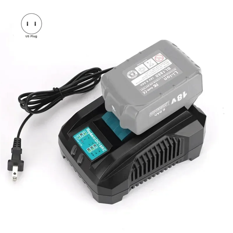 BAAG-New MT 단일 충전 고속 충전기는 전동 공구에 적합합니다. 14.4-18V 리튬 배터리 팩 US-Plug Black Abs 1개