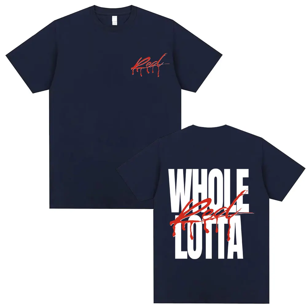 Hip Hop Rapper Playboi Carti Whole Lotta Red Graphic T-shirt Male Vintage Short Sleeve Men Women Fashion T Shirts Tops