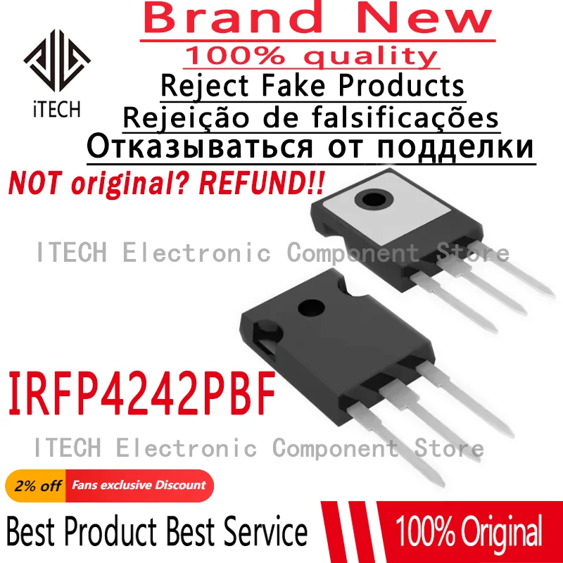 (10-50)pcs/lot Original IRFP4242 IRFP4242PBF TO-247 300V96A IRFP4232 MOSFET Transistor 100% New and Genuine