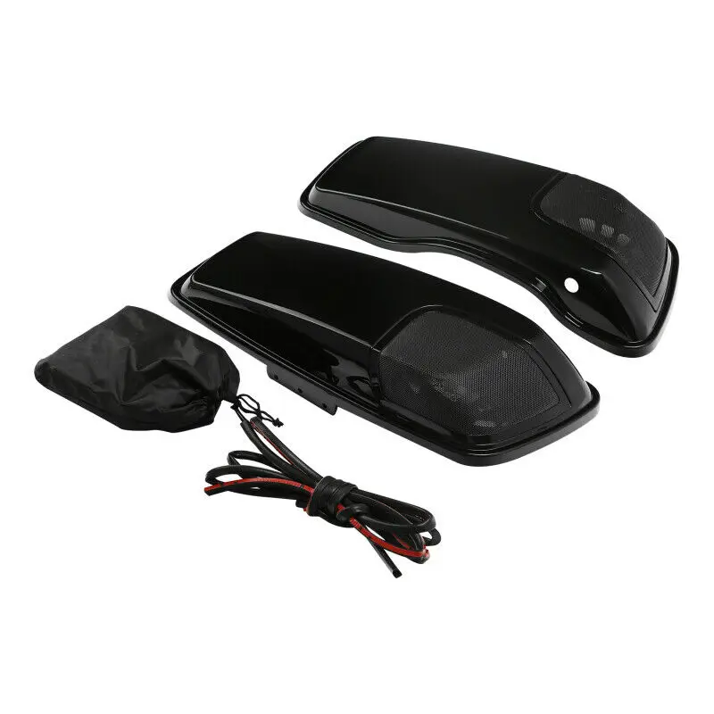 Tapas de alforja para motocicleta, recortes de altavoz para Harley Touring Road Glide, FLT, FLH, FLHTCU, 2014-2024, 2019