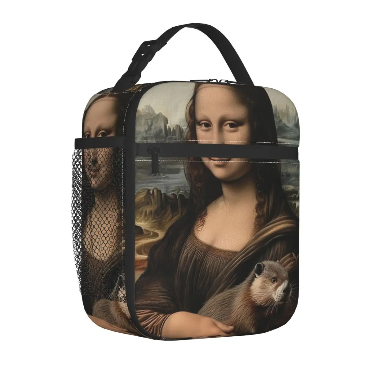 

Bober Kurwa Bobr Kurwa Beaver Mona Lisa Insulated Lunch Bag Meal Container Thermal Bag Tote Lunch Box Work Food Storage Bags