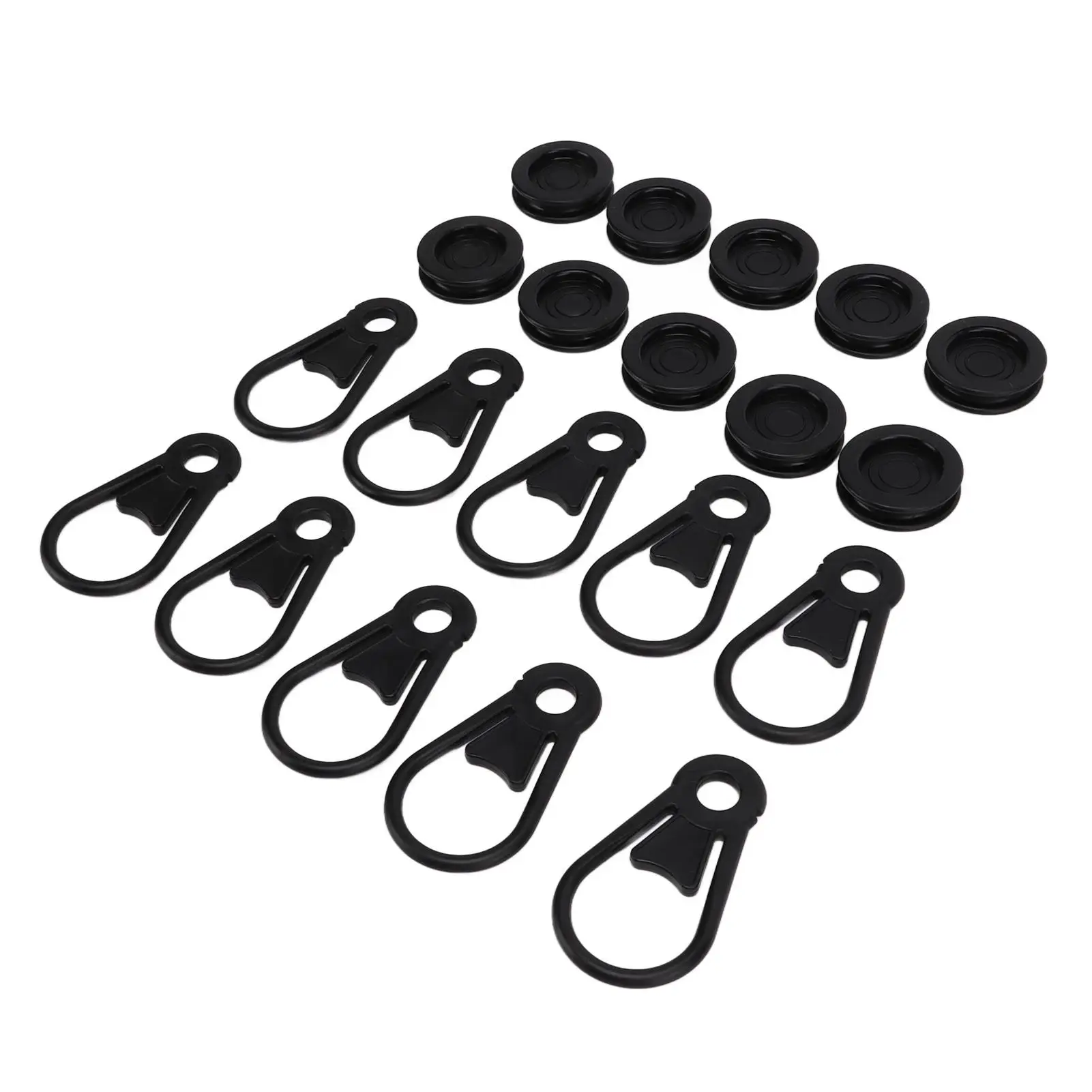 Weatherproof Wind Rope Tent Clamps - Durable Black Multi-Use Clips for Awnings, for & Boats