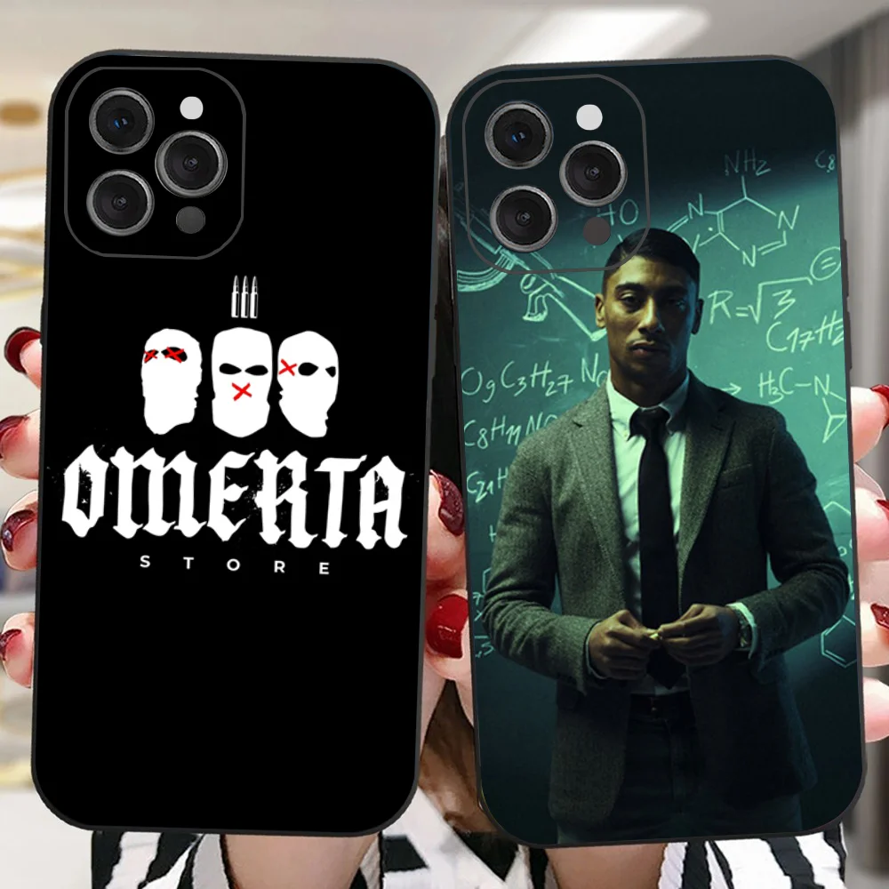 Omerta Maes Phone Case For IPhone 16 15 14 13 Pro Max 11 12 Mini X Xs XR Se 2022 Black Silicone Cover