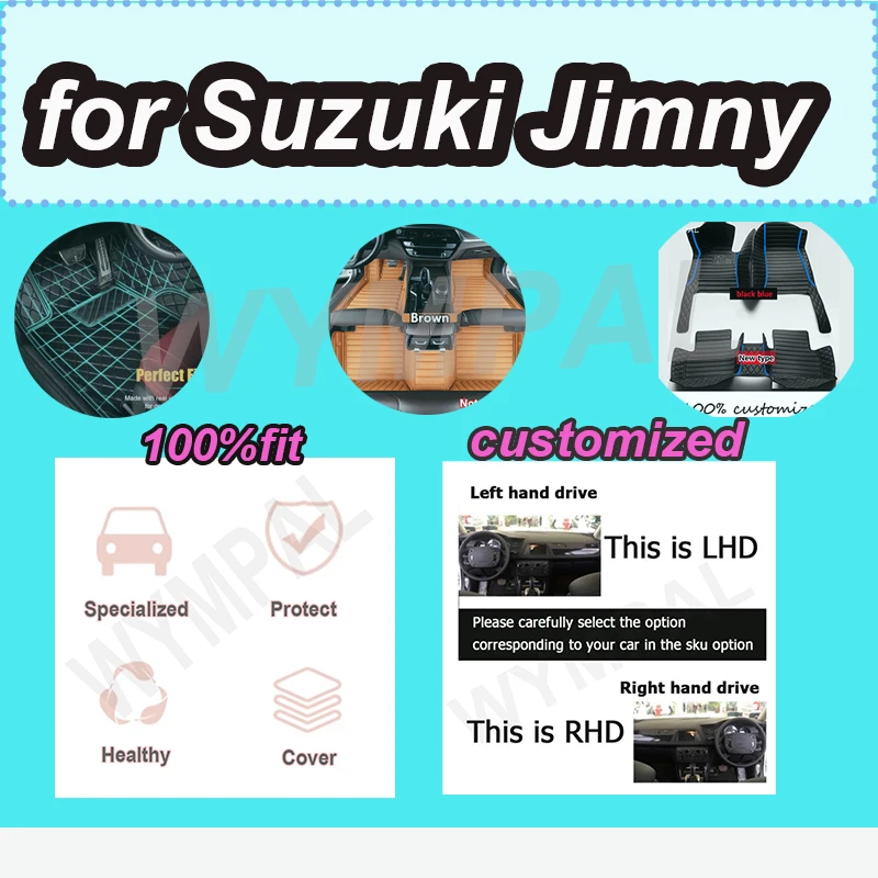 Tapete luxuoso para assoalho de carro, para suzuki jimny sierra jb64w jb74w 2019 2020 2021 2022 tapete automotivo para carro