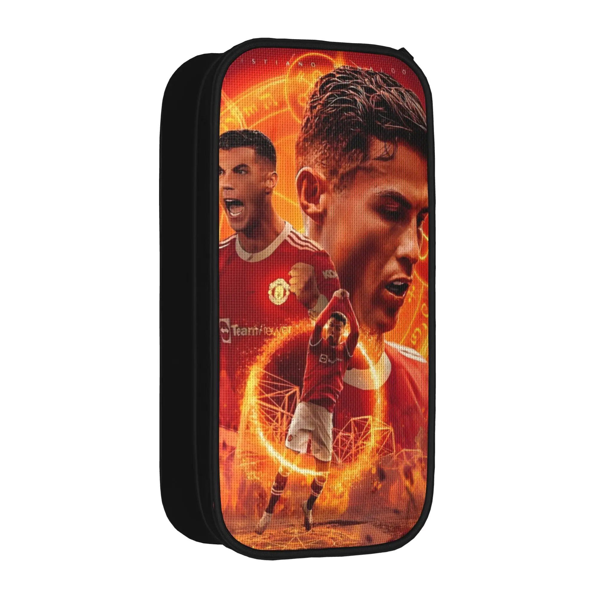 

New 2026 Best Soccer Player Pencil Case CR-7 Pencilcases Pen Box for Student Large Storage Bags School Supplies Gifts Stationery