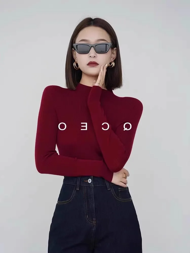 

Sweaters Jumpers Pullovers Womens Elegant Chic Woman Top Clothes Ladies Winter Western Style Outdoor Check Cowgirl Frontier Warm