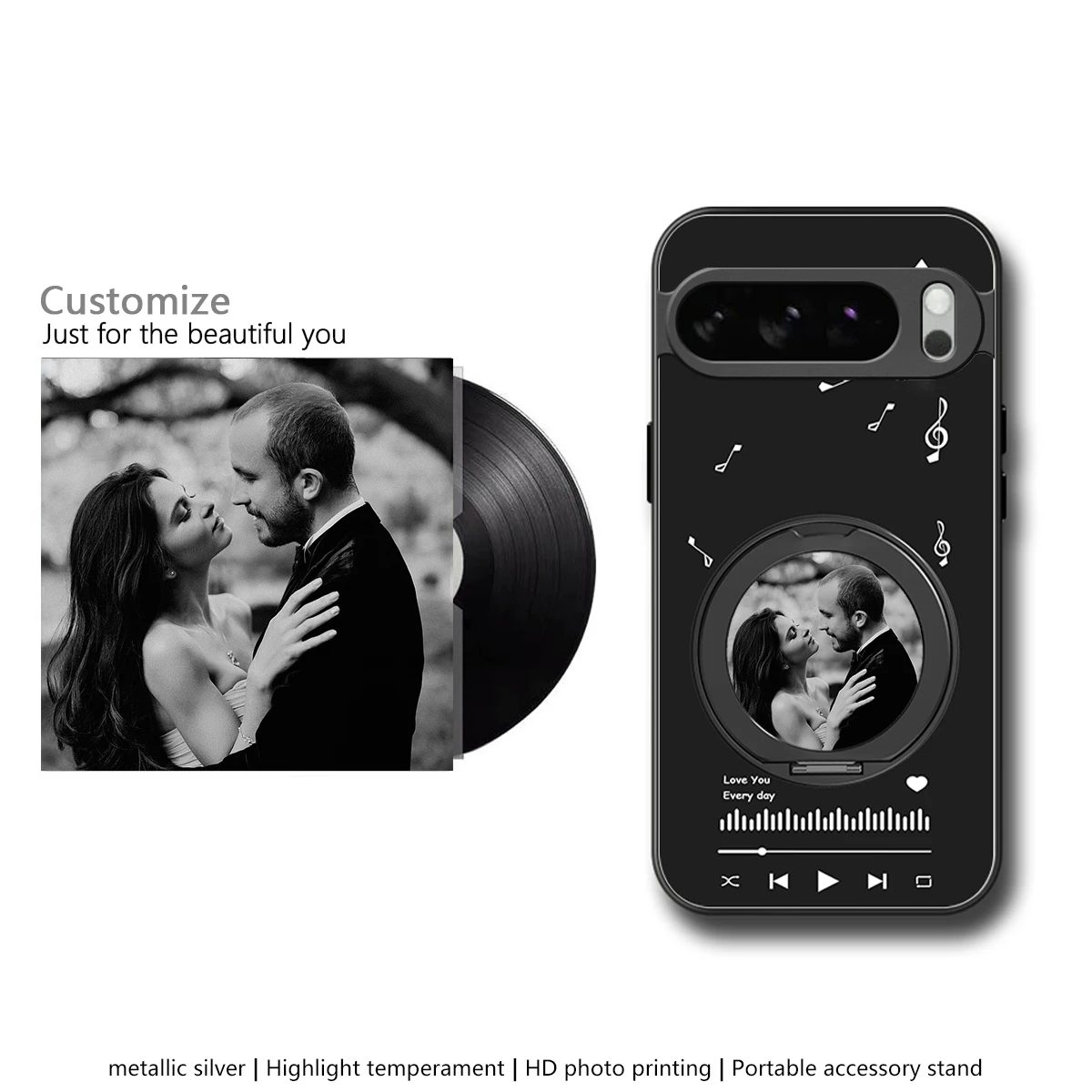 Personalisierte Handyhülle mit Metallhalterung, geeignet für Google Pixel 10 Pro XL/9A/9 Pro/8/7/6/5/4/3/2XL usw. Serienmodelle.