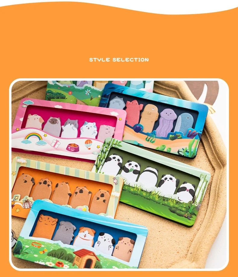 

Animal Theme Sticky Notes 150sheets/Pack Mini Cute Shaped Animal Paradise Memo Pad Page Marker Tag Index Stickers A7918