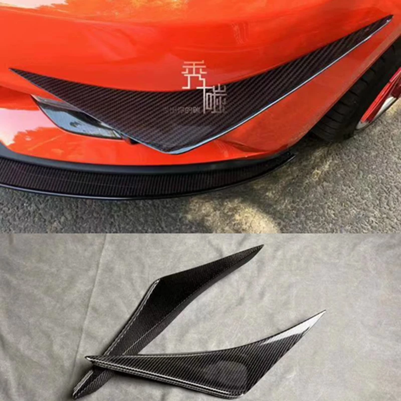 

Carbon Fiber Front Bumper Splitters Side Aprons Winglet Wings For Ford Mustang 2015 2016 2017 Shark Fins Canards