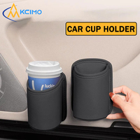 Kcimo PU Leather Car Door Cup Holder Box Back Clip Design Drink Rack Storage Bin Universal Car Seat Back Water Cup Box Organizer