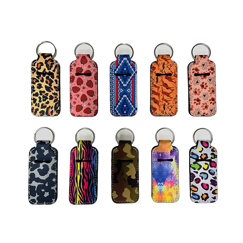 1/2/3pcs Variegated Floral Lipsitck Holder keychain: A Cute Lipstick Keychain for Women’s On-the-Go Makeup Essentials