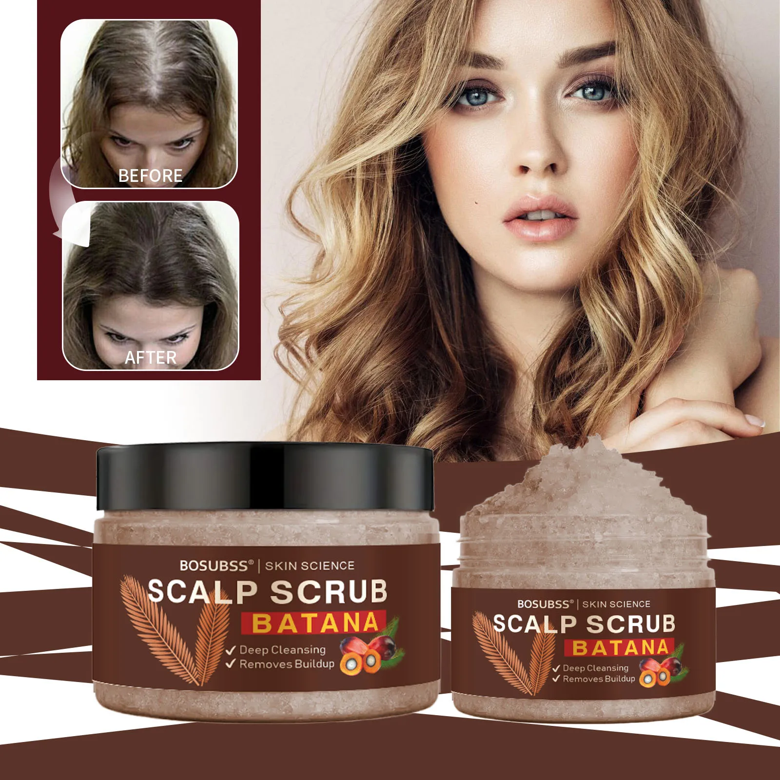 Daily Gentle Scalp Exfoliating Cleanser for Hair Clarifying Soft Scrub Hair Care Product for Freshen up Hair Massage