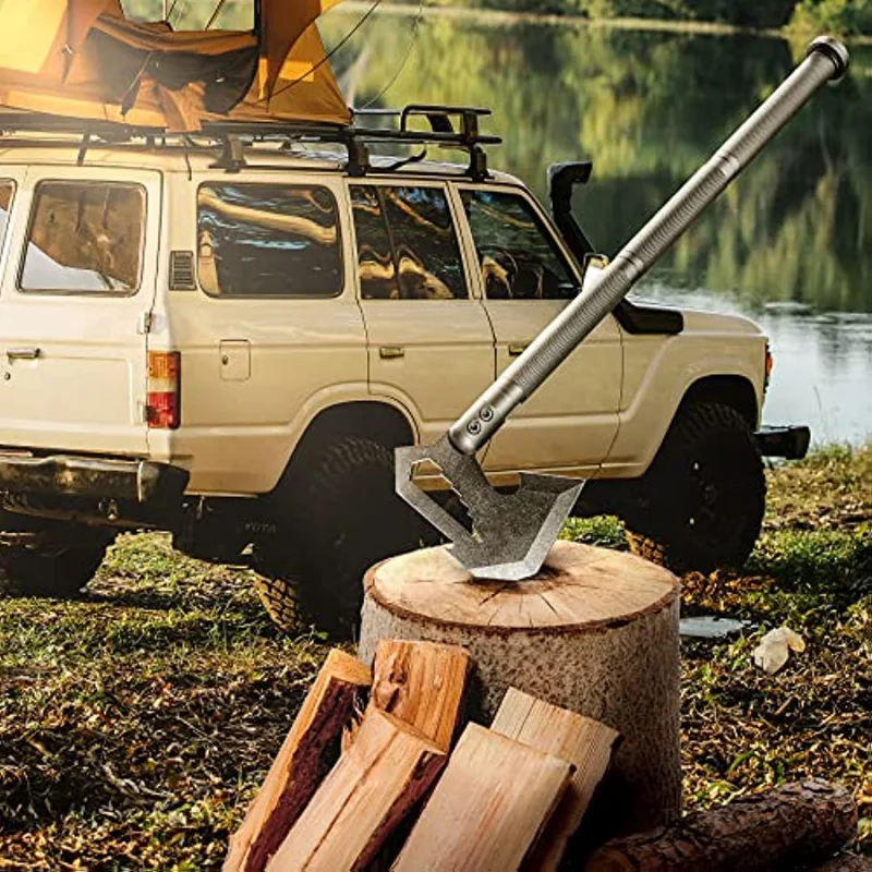 29 in 1 Tactical Shovel With Axe Knife Unbreakable Martensitic Steel Folding Survival  Camping Gear Shovel