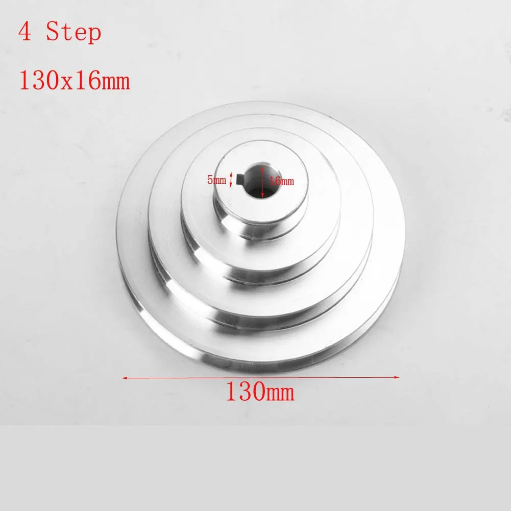 Silver Aluminum Alloy 4 5 Layer for v Belt Pulley 130-150mm Diameter For Z4116 Drill Press Workshop Machinery Parts