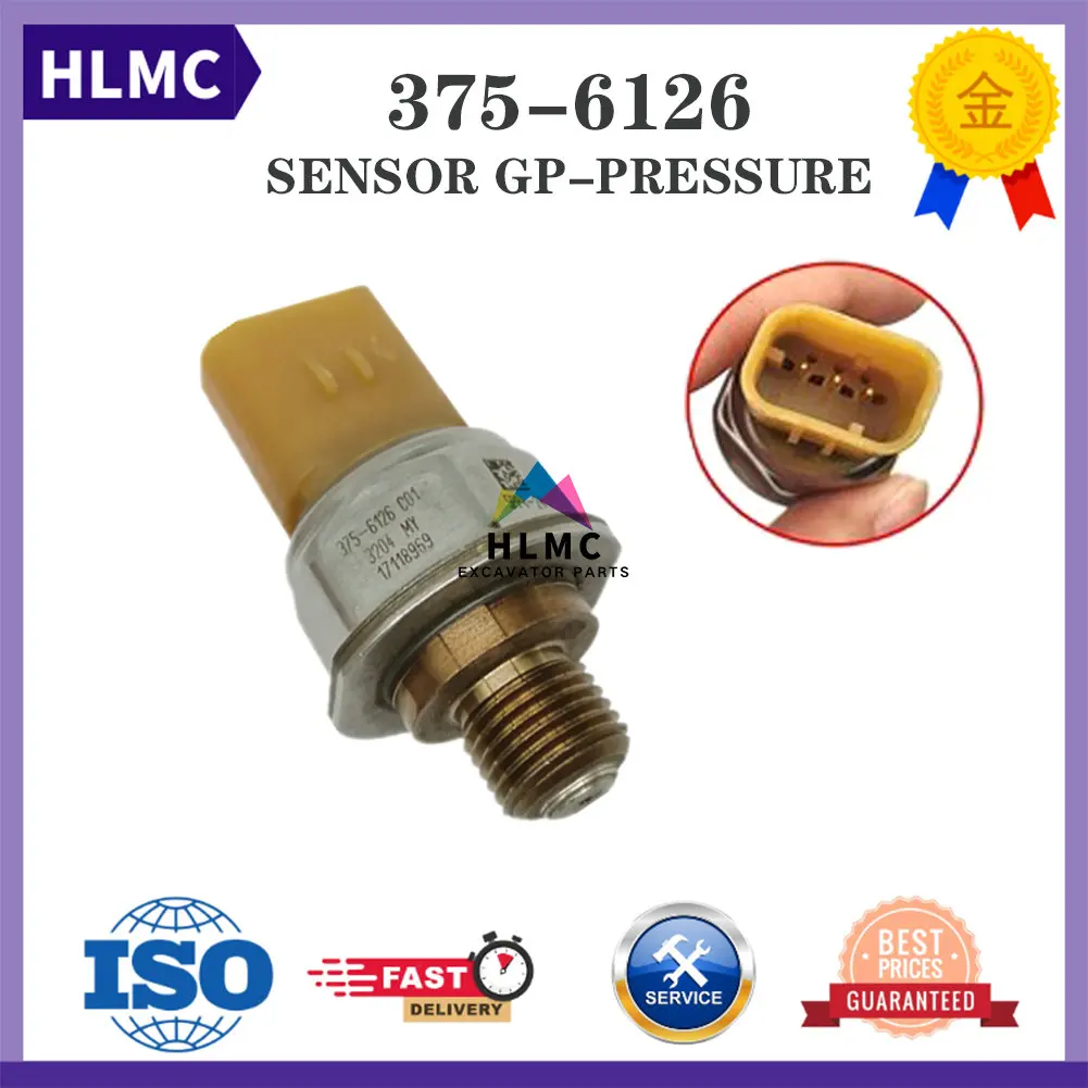 

Excavator Parts E312D 980M 982M 621K 623K 627K Fuel Oil Pressure Sensor 5PP4-24 3756126 375-6126