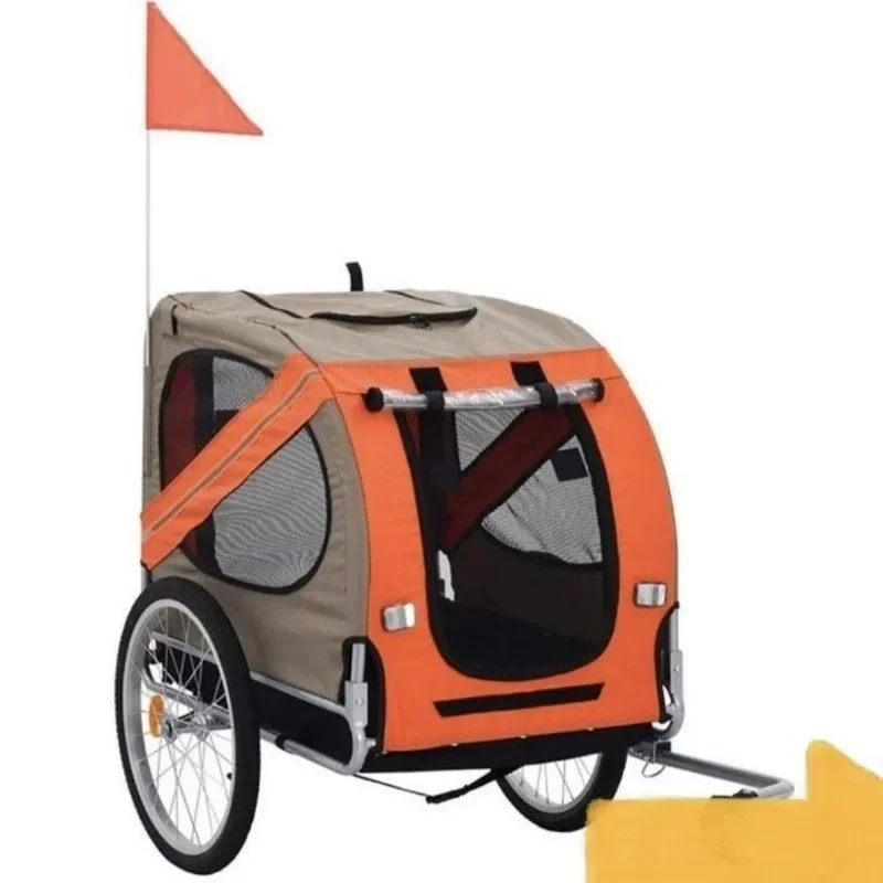 Folding Bicycle Trailer Pet Carriers Stroller Disability Senility Pet Cats Portable Outdoors Travel Wheel Cars Cat Supplies