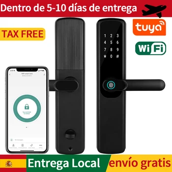 Tuya Wifi digital electronic lock for smart electronic lock Remote unlocking Fingerprint Lock for home House Office Apartment