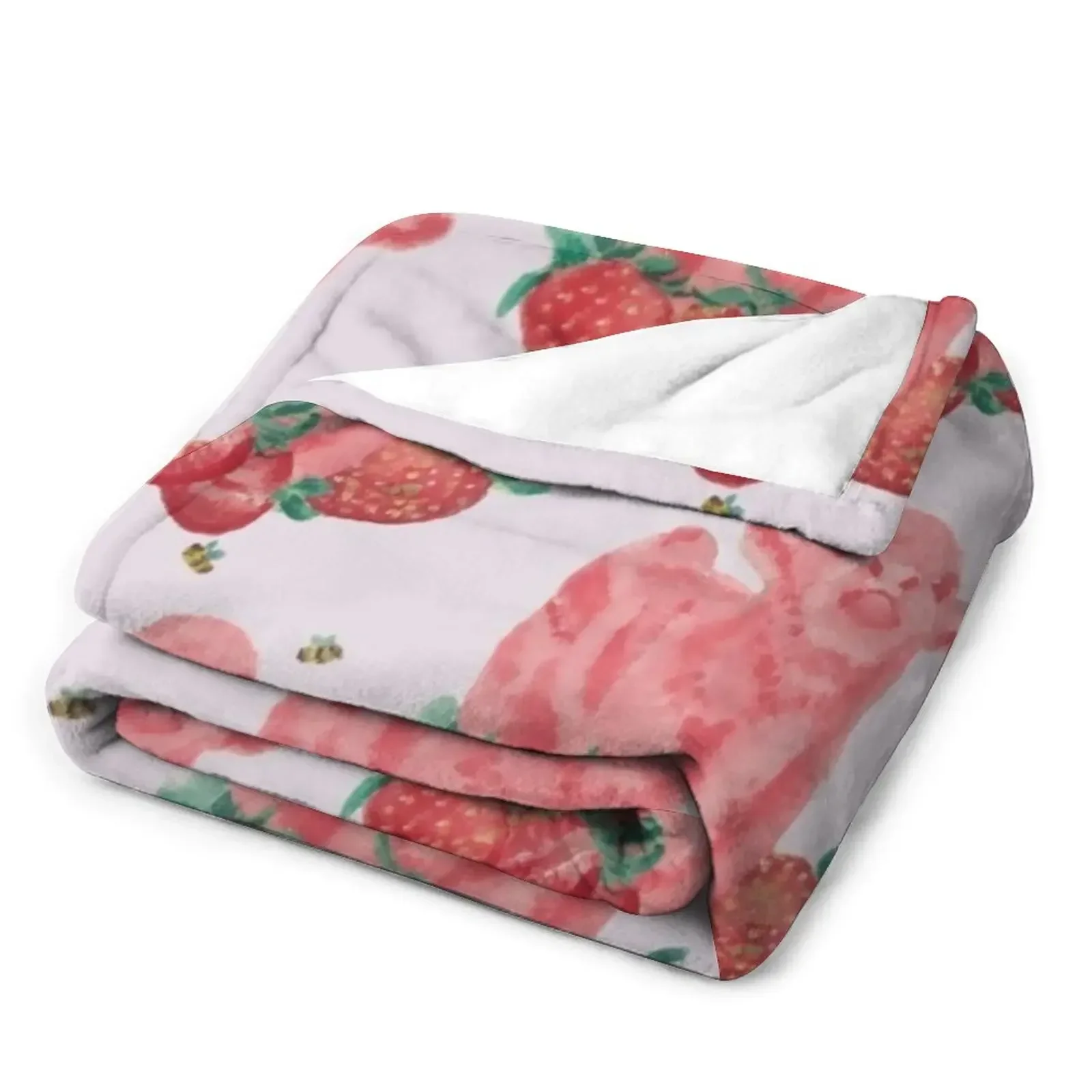 Everything Else Strawberry Cow Throw Blanket Single Vintage Shaggy Sofas Blankets