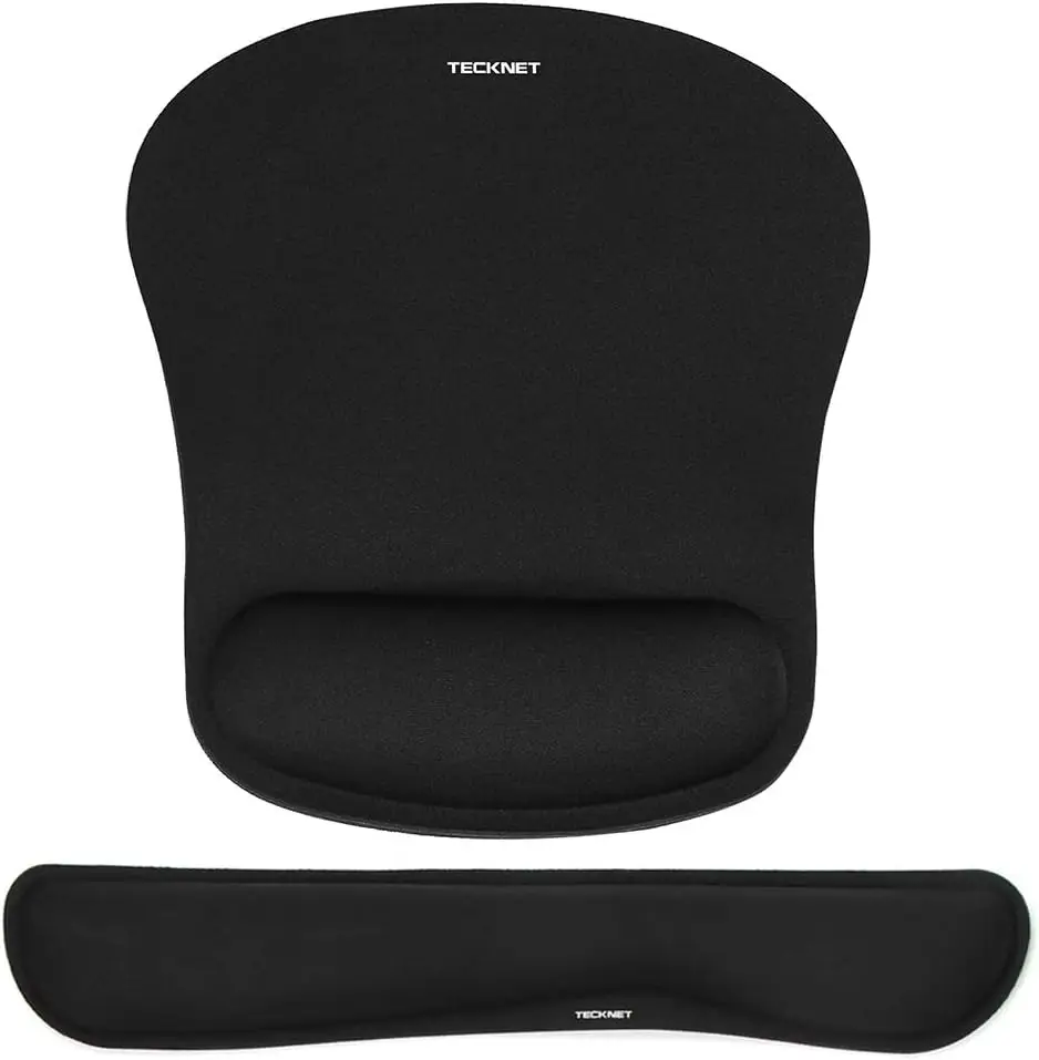 

Ergonomic Keyboard Wrist Rest and Mouse Pad Set with Memory Foam, Non-Slip Base for Office and Gaming