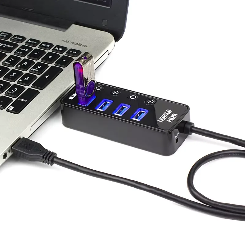 

USB3.0HUB Splitter With Separate switch Suitable For Mouse U disk Printer multi-interface USB High-speed hub3.0 Converter