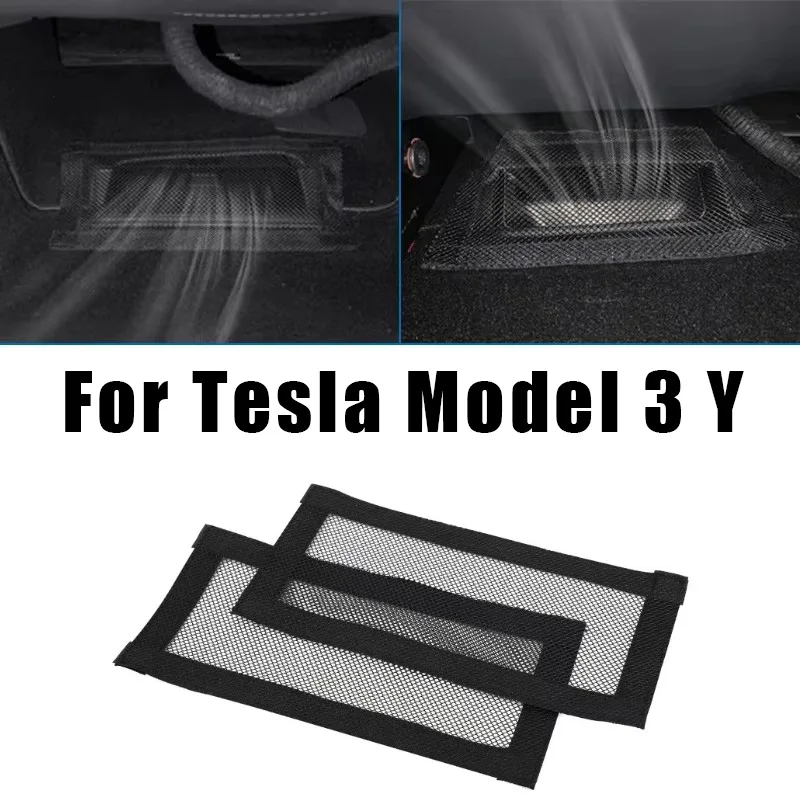 

Net Car Styling Interior Modification Accessories Air Outlet Cover For Tesla Model 3 Y Under Seat Anti-Blocking Dust Protective