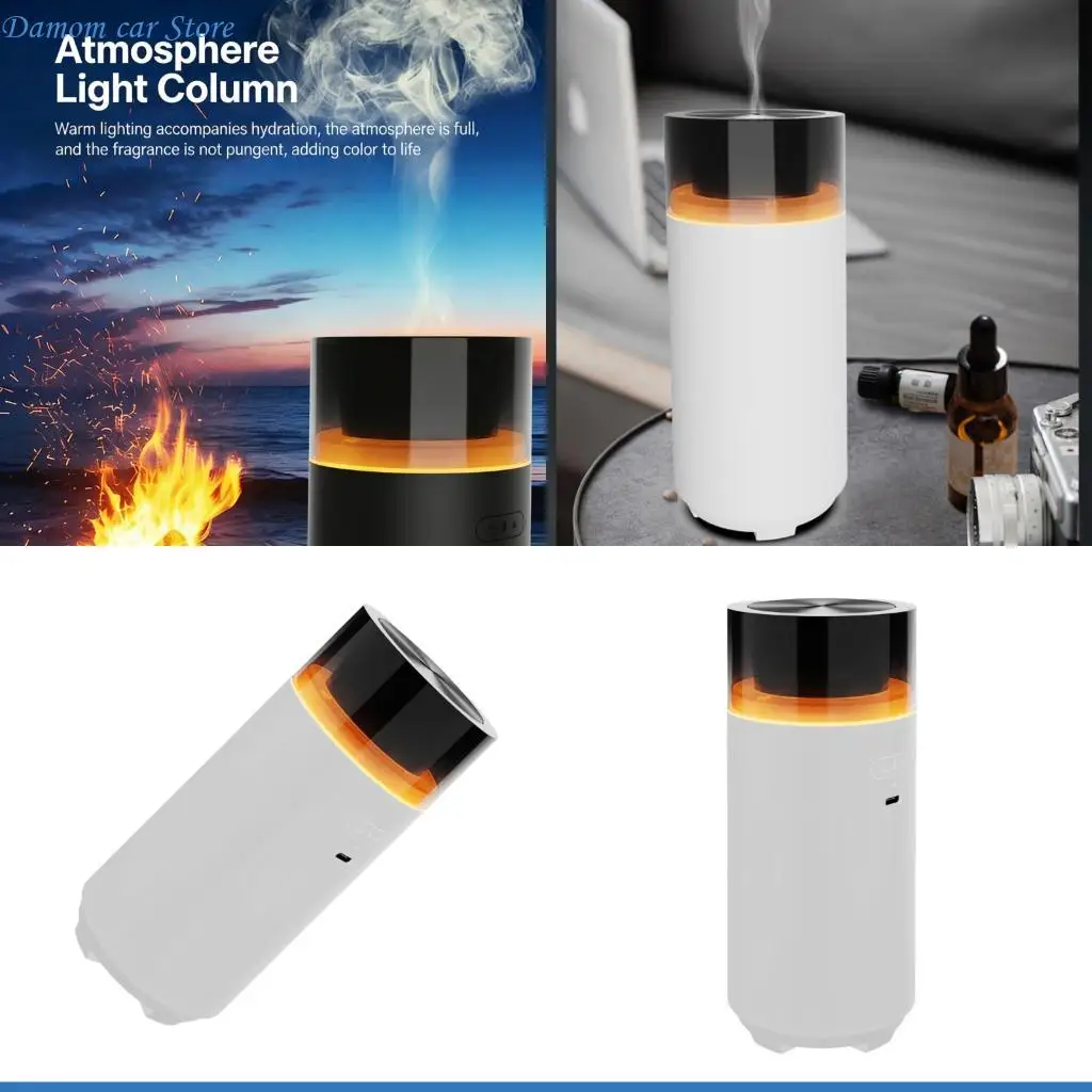 A2UC Small USB Car Humidifier And scent Device Auto Shut Off Feature For Safe Use In And Offices