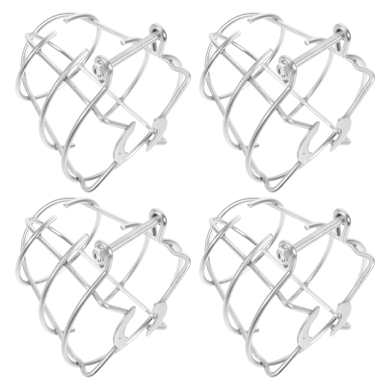 

4pcs Silver Metal Sprinkler Head Protector Chromeplated Wire Guard for Pendant Sidewall Fire Safety Hood Easy
