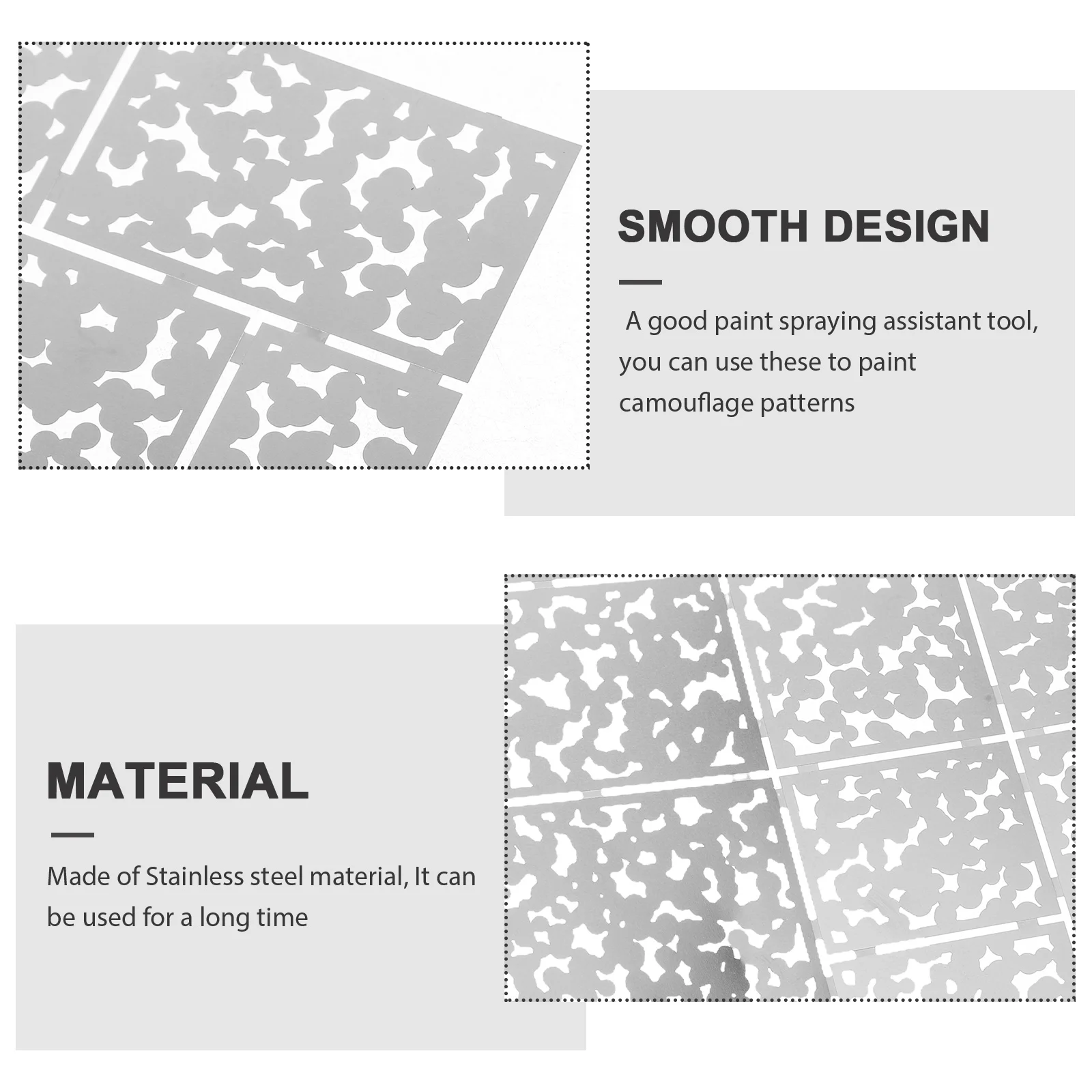 CamSolomon-Pochoirs à dessin en métal pour peinture, tableau de pulvérisation, modèles de pulvérisation réutilisables, grands