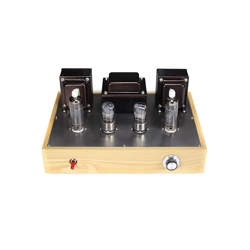 Amplifier Tabung Kelas A Single-Ended 6G2P + 6P12, Power Amp Mini HiFi Desktop 6W+6W (Unit Terpasang)