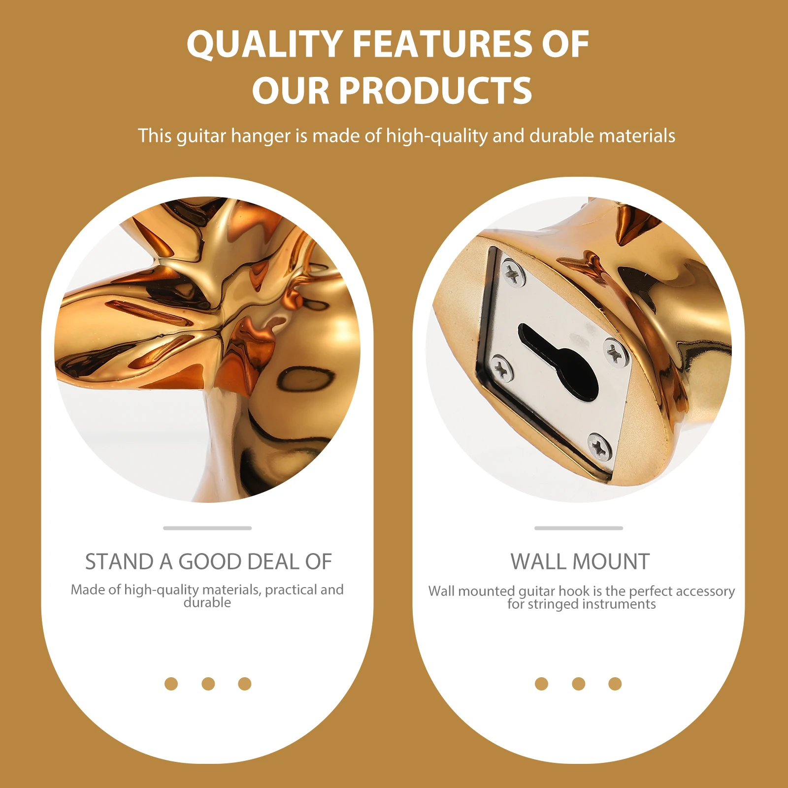 

Guitar Hook Ukelele Wall Mount Holder Ukulele Hanger Guitars Foldable Practical Abs Decor