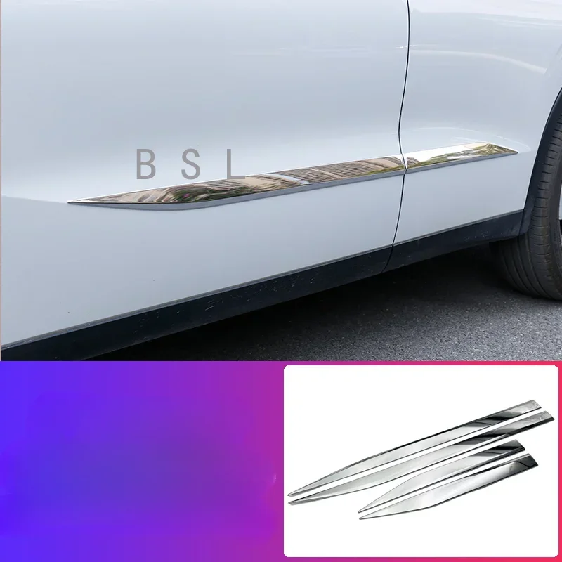 

For 2022 Mitsubishi Outlander Body Side Door Molding Trim ABS Chrome Car Accessories