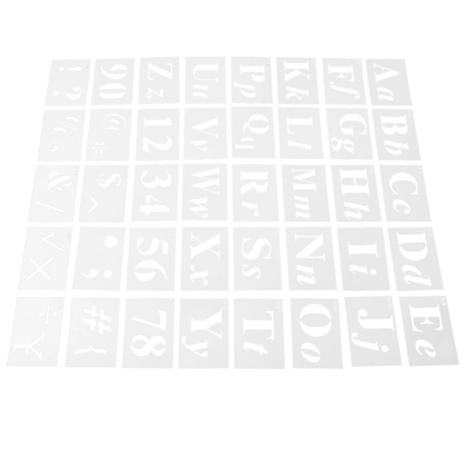 

A5 Size Letter Number Stencil Template Creative Graffiti Painting DIY Clothing Bag Decoration Plastic Reusable for Wood