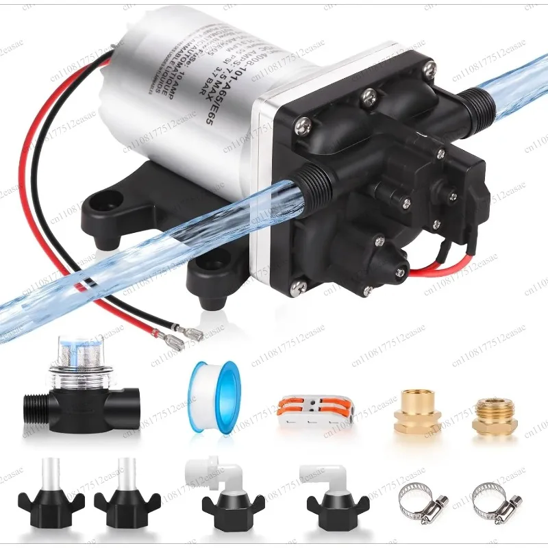 12V RV Water Pump 4008-101-A65/E65 | 3.0 GPM - 55 PSI | Camper RV Water Pump | Self-Priming & Quiet Diaphragm Pump