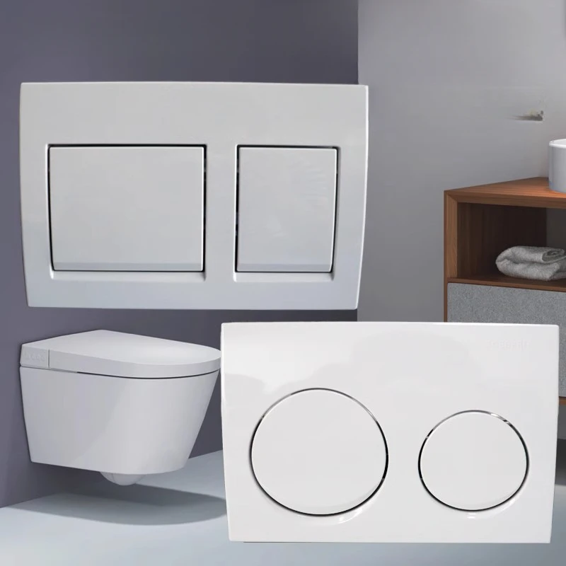 Water tank wall mounted toilet flush panel dual button Alpha10/15