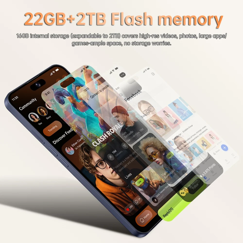 K-Touch Mobile Phones A17 Pro Max Android 15 Cell Phone 7.3 Inch Smartphone 16+48MP Camera 5G Dual Card Dual Standby 7800mAh Global Version Cellphones
