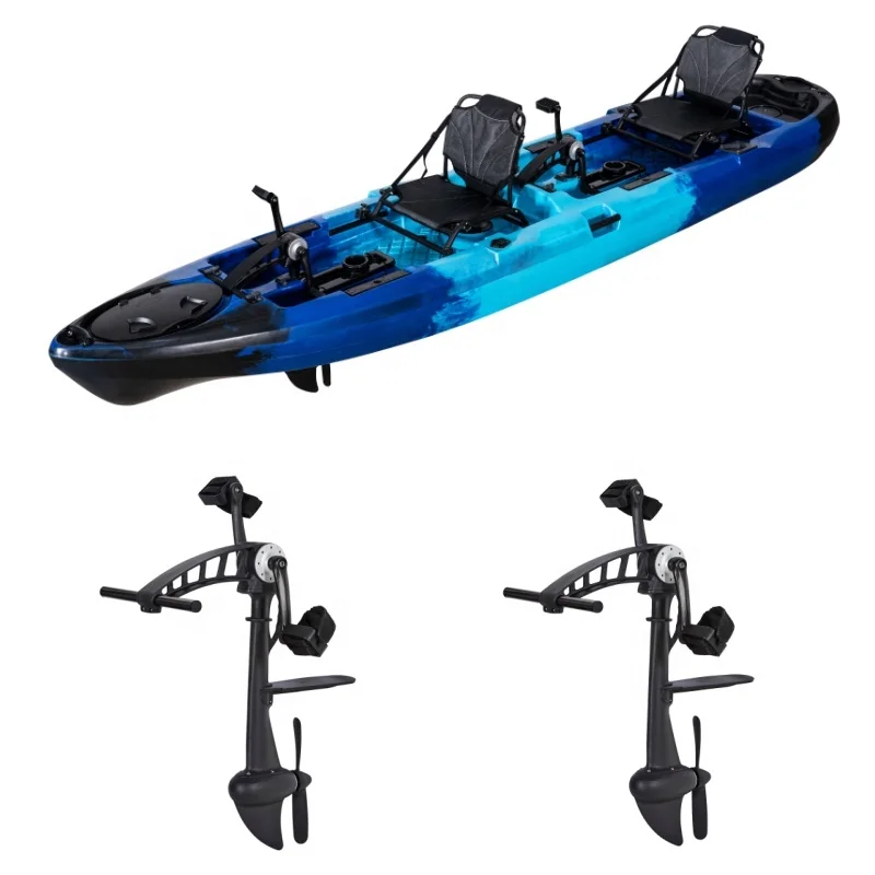 Colorful 4.3Meter Pedal Kayak Sea Fishing Kayak For Two Persons