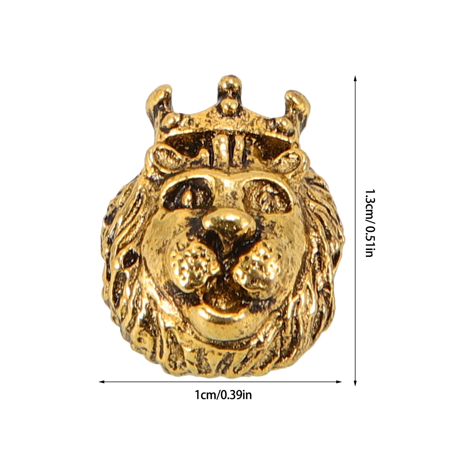 10Pcs Safe Lightweight Lion Head Beads DIY Jewelry Spacer Accessory Necklace Bracelet Earring Hair Ties Decoration Supplies