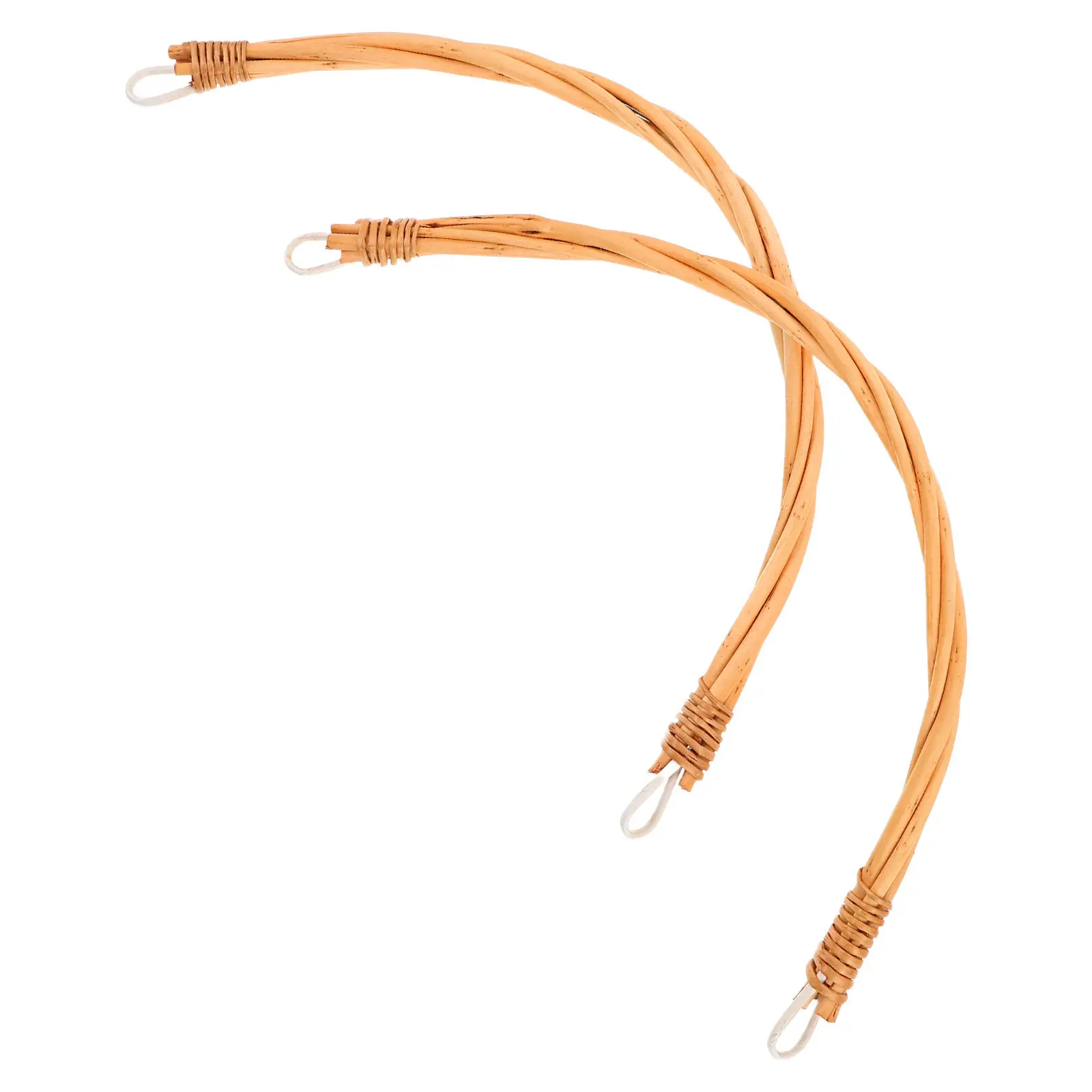 Rattan Basket Handles 2 Pack Universal Replacement Comfort Grip for Woven Picnic Fruit Baskets Easy Install