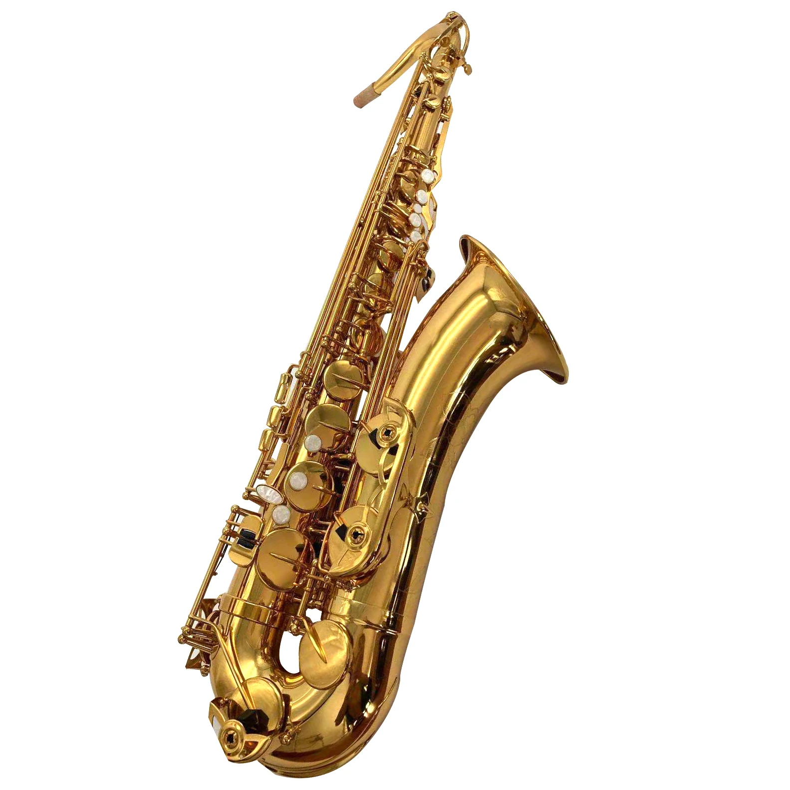 Higher Sold Style Yellow Brass Body and Key Eb Tone Tenor Saxophone with Pretty Sound