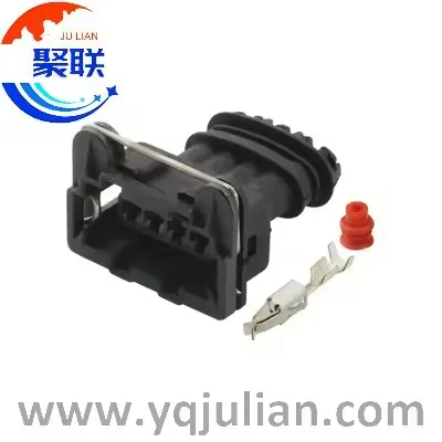 1Set 4Pin 282192-1 282764-1 Car Headlight Sealed Socket with Wires Auto Ignition Amplifier Wiring Harness Connectors