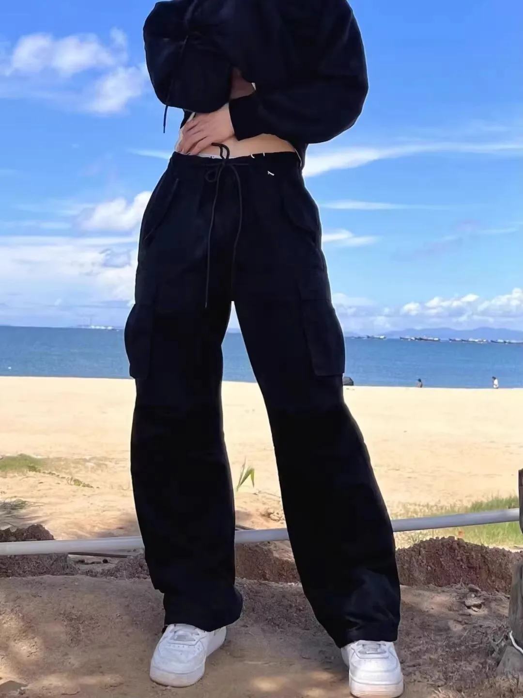 Grande taille été nouveau pantalon de travail décontracté polyvalent pantalon ample minceur sport séchage rapide pantalons pour femmes en cours d'exécution respirant