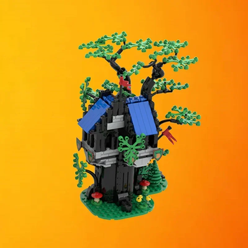 htmoc MOC Mini Treehouses Forest House Building Block set Tree House Model Education Brick Toys for Children Birthday Gift