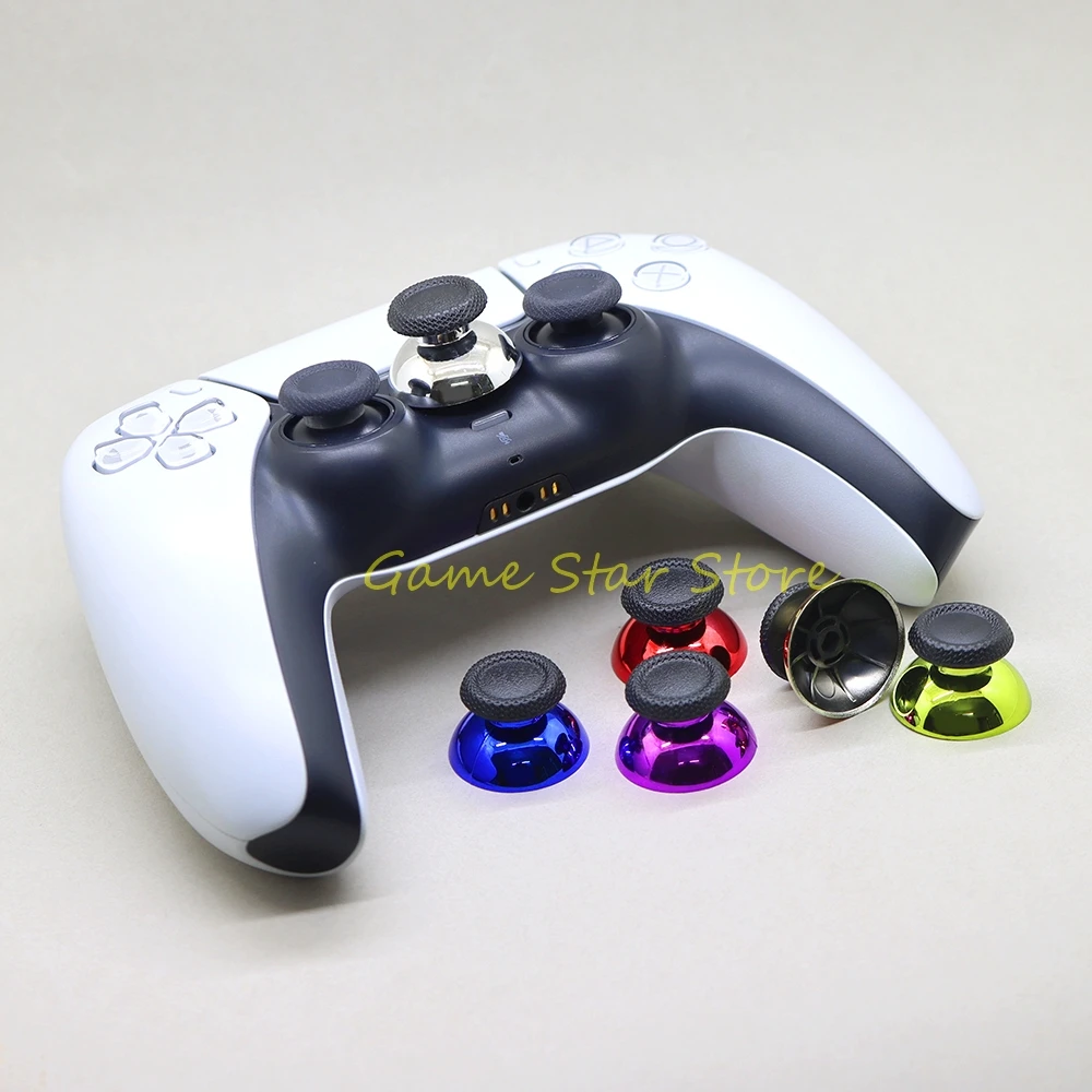 50 قطعة عصا تحكم تناظرية ثلاثية الأبعاد غطاء عصا بلاستيكي كروم Thumbstick قبضة غطاء الفطر لبلاي ستيشن 5 PS5 #6