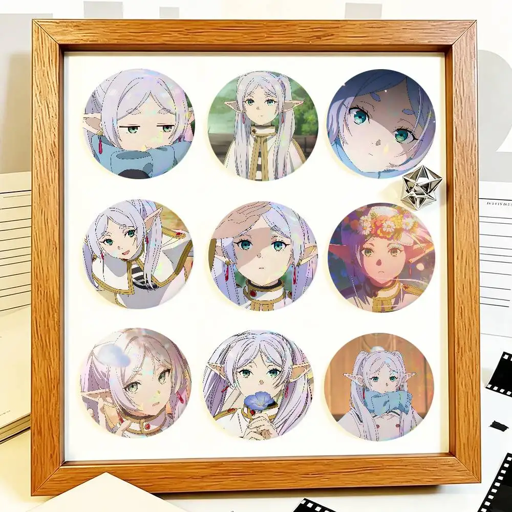 Anime Frieren Round Badge Lapel Pin Backpack Clothing Jewelry Accessories Gift Brooch